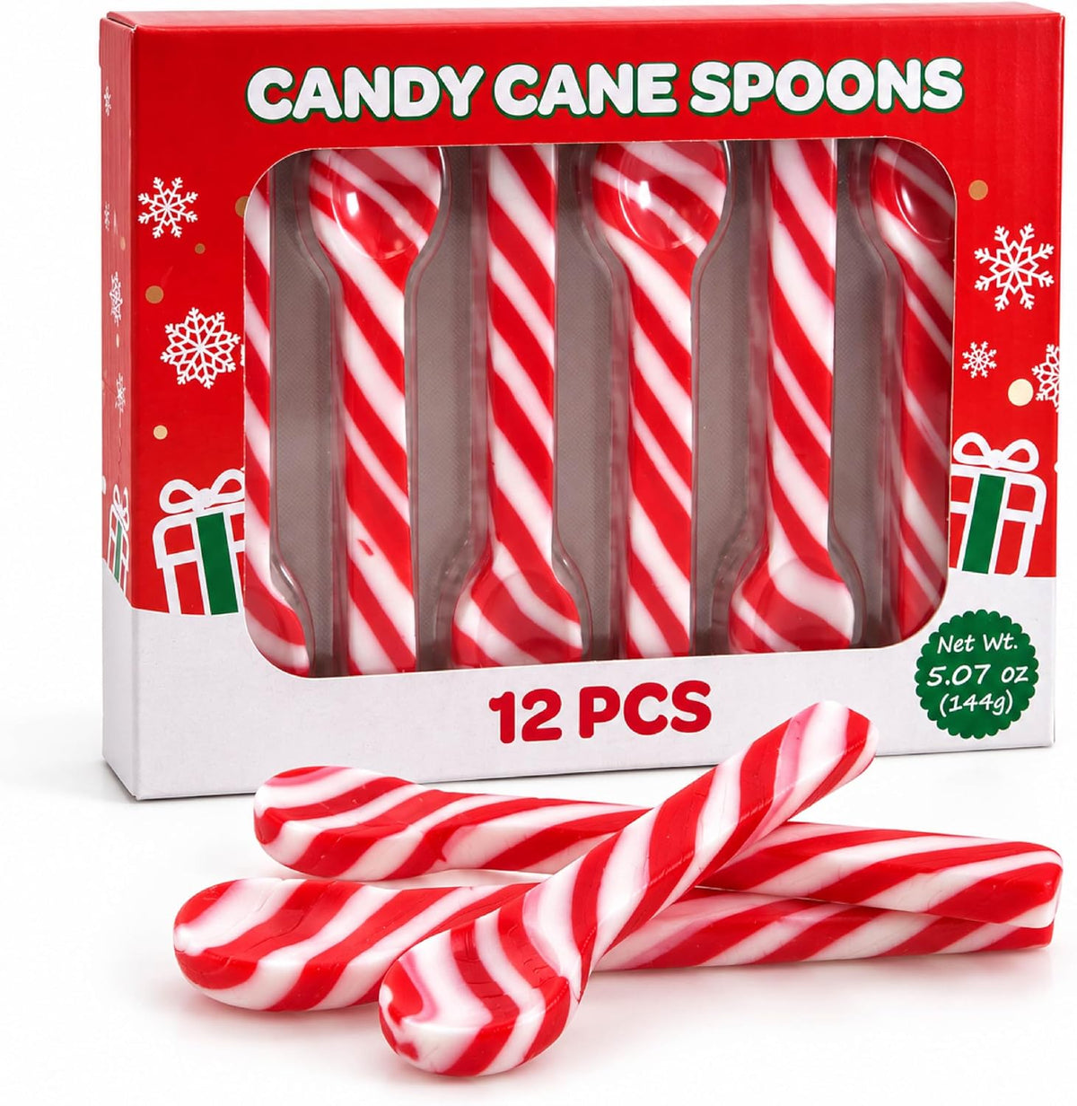 Christmas Candy, Peppermint Spoons, 12 Cnt Gift Box