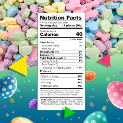 Easter Candy | 1 Pound Bag | Ducks, Chicks and Bunnies Candy for Easter Eggs and Baskets | Fruit Flavored Hard Candies for Gifting and Dessert Decorating