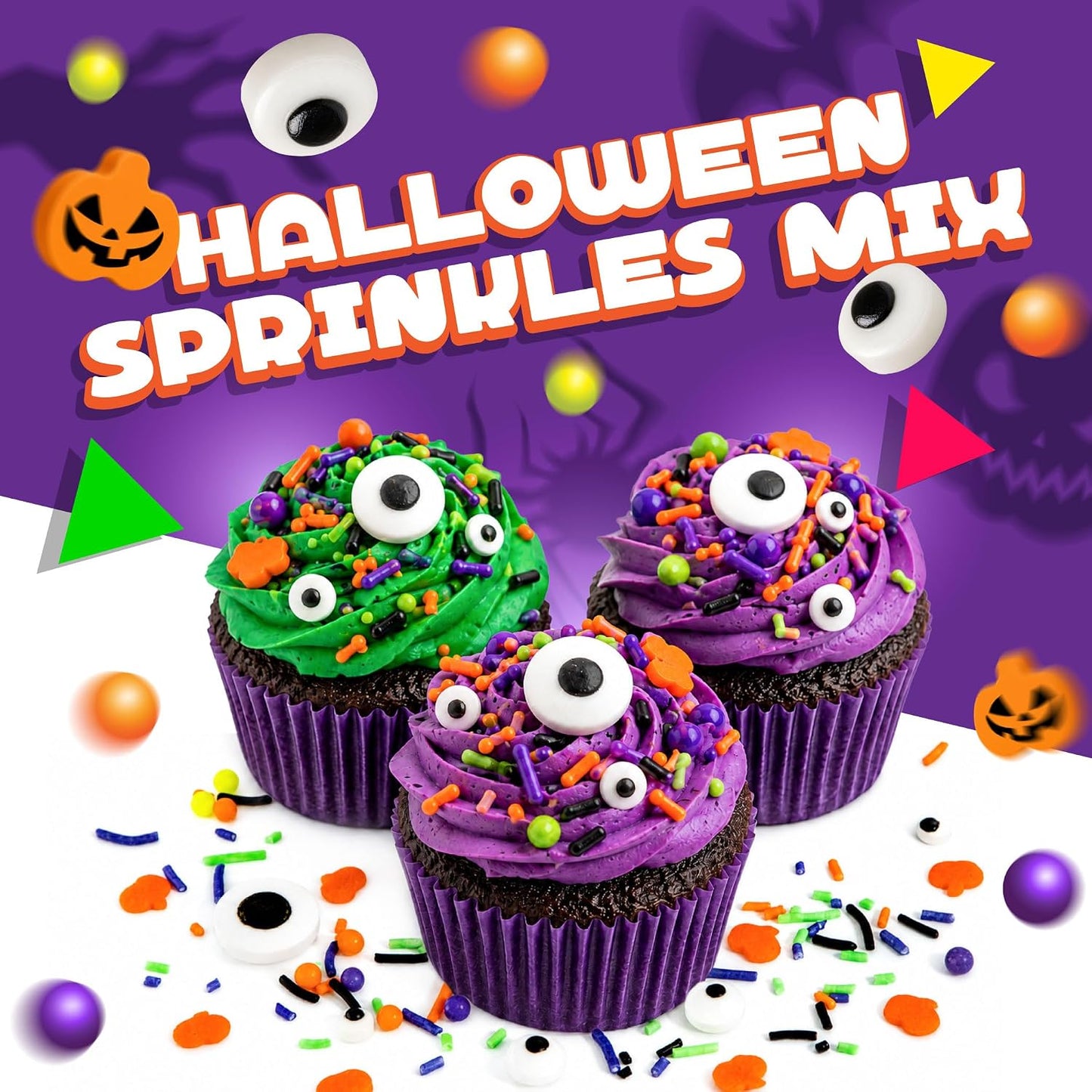 Halloween Sprinkles Mix for Cake Decorating and Baking, 6 Oz Bag