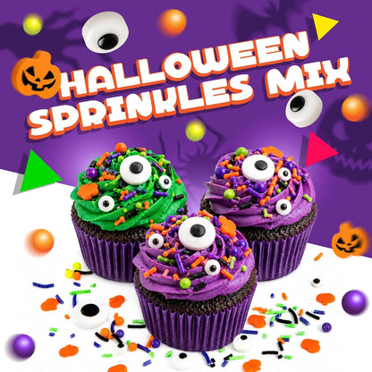 Halloween Sprinkles Mix for Cake Decorating and Baking, 6 Oz Bag