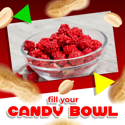 French Burnt Peanuts Candy | 1 Pound Bag | Crunchy Coated Peanuts | Old Fashioned Treat for Snacking and Gifting | Red Candy with Roasted Peanut Center