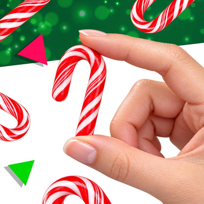 Mini Candy Canes, Christmas Candy, 100 Count, 2 Boot-Shaped Bags