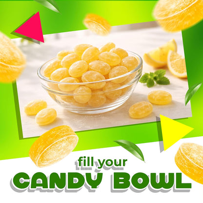 Lemon Drops Hard Candy | 1 Pound Bag | Lemon Hard Candy | Old Fashioned Yellow Candies for Office Bowls, Parties & Decorative Jars | Refreshing Citrus Treat
