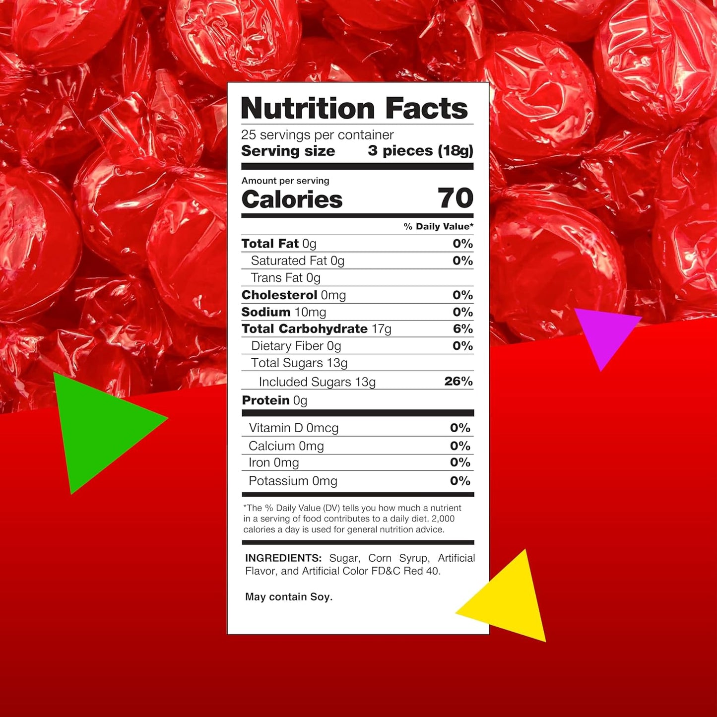 Cinnamon Discs Hard Candy | 1 Pound Bag - Approx. 75 Count | Spicy Sweet Nostalgic Hard Candy | Hard Candy Individually Wrapped | For Office Bowls & Holiday Buffets