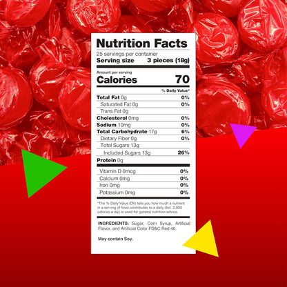 Cinnamon Discs Hard Candy | 1 Pound Bag - Approx. 75 Count | Spicy Sweet Nostalgic Hard Candy | Hard Candy Individually Wrapped | For Office Bowls & Holiday Buffets