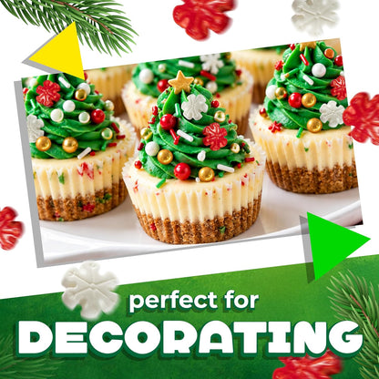 Sprinkles Mix Christmas, Sprinkles for Cake Decorating, 6 Oz Bag
