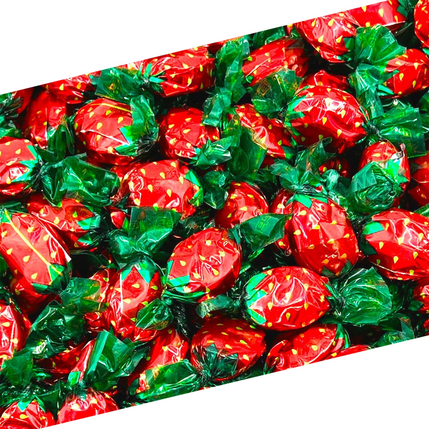Strawberry Hard Candy | 1 Pound Bag - Approx. 85 Count | Strawberry Candy Individually Wrapped | Old Fashioned Candy | Retro Treat