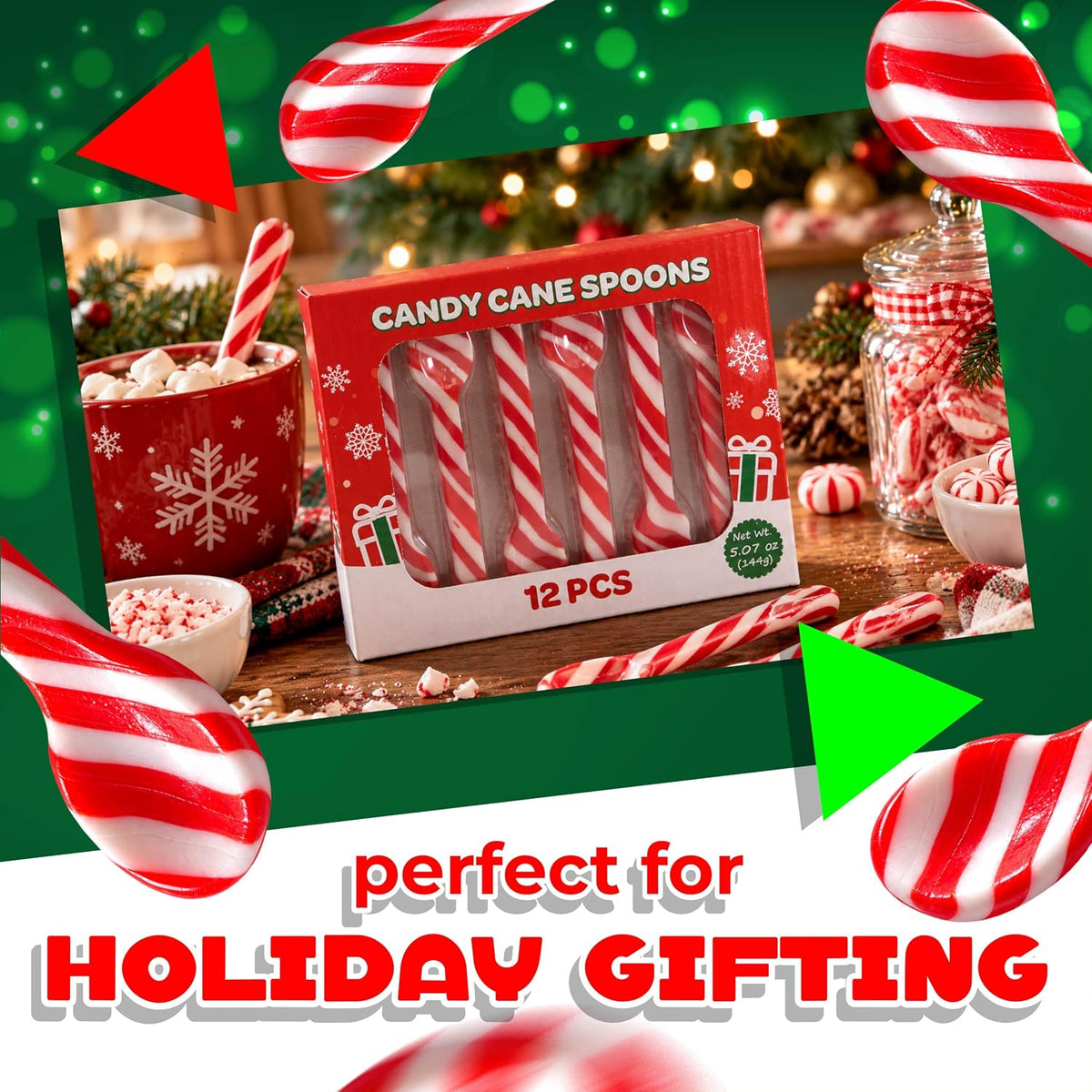 Christmas Candy, Peppermint Spoons, 12 Cnt Gift Box