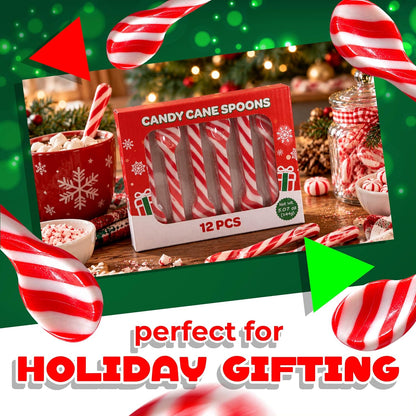 Christmas Candy, Peppermint Spoons, 12 Cnt Gift Box