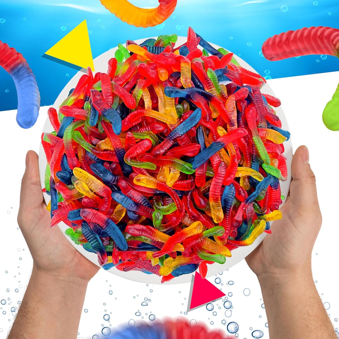 Gummy Worms Candy | 1 Pound Bag | Assorted Fruit Flavored | Gummy Candy with Chewy Texture | Classic Gummi Worms for Parties, Snacking and Candy Buffets