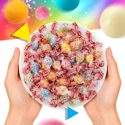 Dextrose Sour Candy Balls with Gummy Filling, Fruit Flavors, 8 Oz Bag