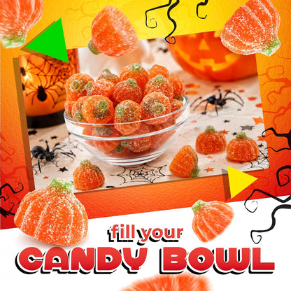 Pumpkin Jelly Candy, Orange Flavor, 1 lb Bag