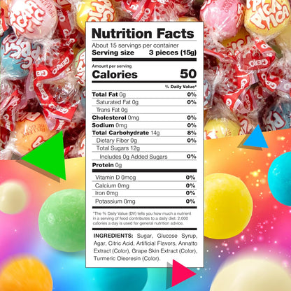 Dextrose Sour Candy Balls with Gummy Filling, Fruit Flavors, 8 Oz Bag