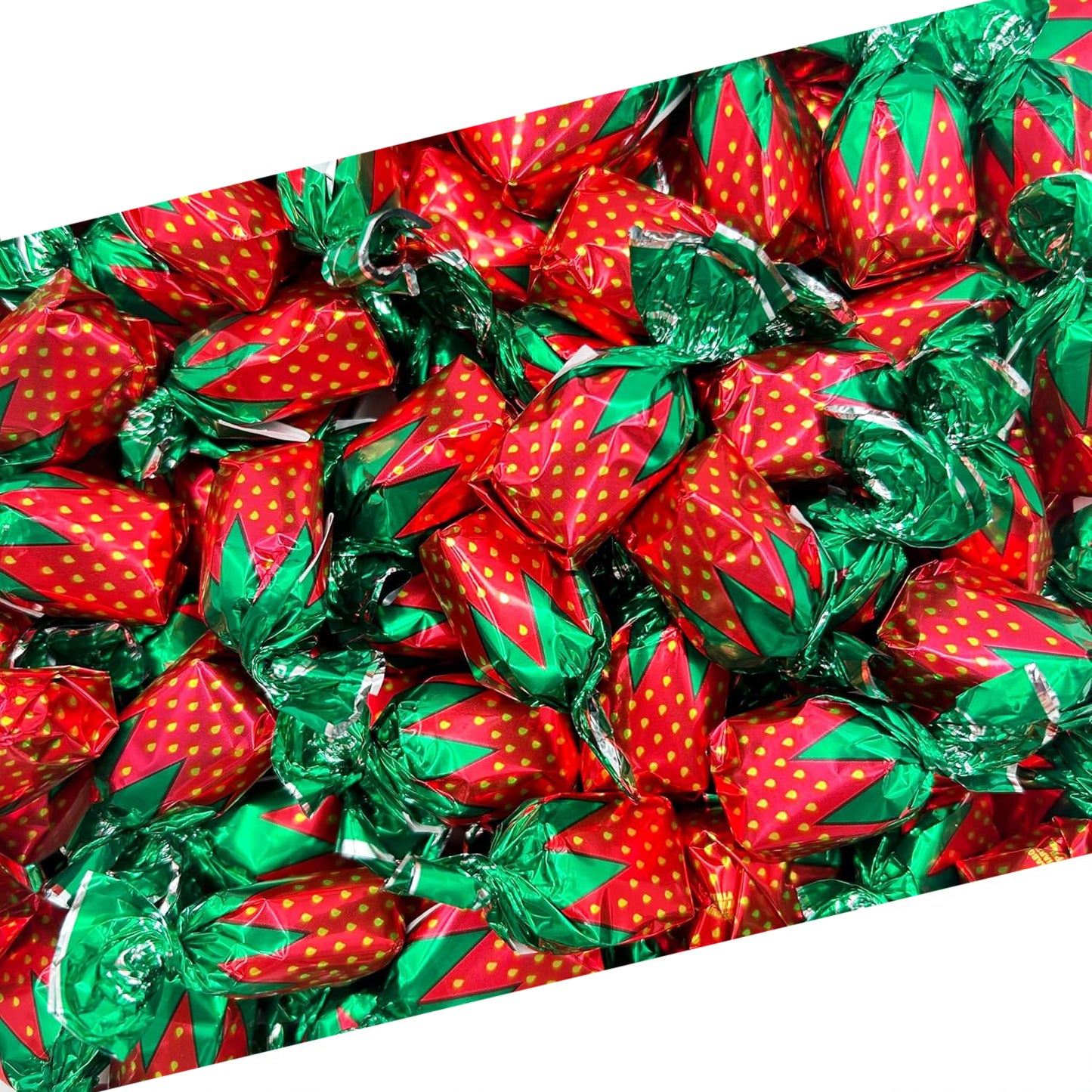Arcor Strawberry Filled Bon Bons | 1 Pound Bag - Approx. 60 Count | Retro Candy | Strawberry Bon Bons |Hard Candy Individually Wrapped |