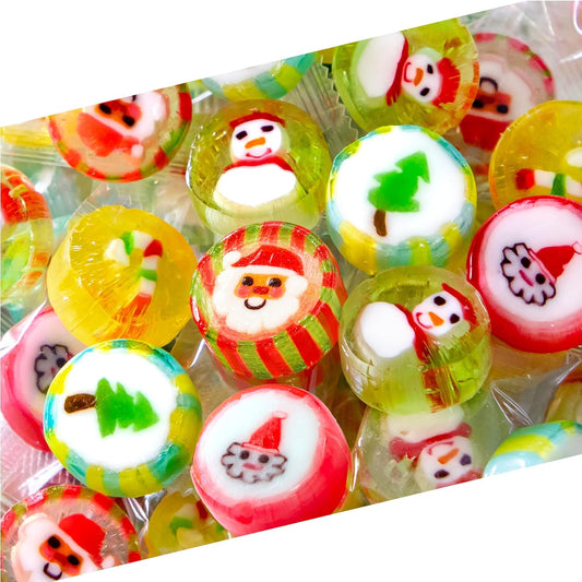 Christmas Hard Candy, Cut Rock Candy Assortment, Fruit Flavors, 1 Lb Bag