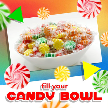 Fruit Starlights | 1 Pound Bag - 75 Count | Hard Candy Individually Wrapped | Assorted Fruit Flavored Pinwheels | Old Fashioned Candy | Orange, Pineapple, Cherry, Lime