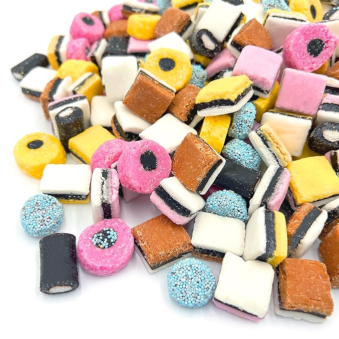 English Licorice Candy | 2 Pound Bag | Allsorts Licorice Mix | Gourmet English Candy Bulk | Old Fashioned Candy for Buffets and Gifting | Mixed Shapes and Textures