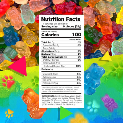 Gummi Bears | 1 Pound Bag | Gummy Candy Bulk | Assorted Fruit Flavors | Chewy Gummies for Candy Buffets, Gifting & Dessert Decorating | Classic Bears