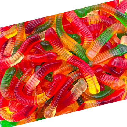 Halloween Gummy Worms, Chewy Candy, Fruit Flavored, 1 Lb Bag