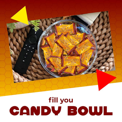 Honey Ginger Hard Candy | 1 Lb Bag - Approx. 100 Count | Old Fashioned Candy Individually Wrapped | Honey & Ginger Candies for Office Bowls, Gifting & Favors