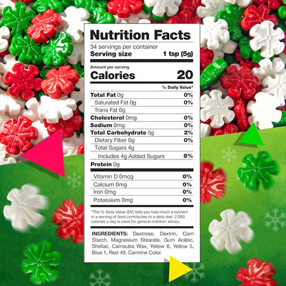 Christmas Sprinkles, Holiday Sprinkles for Baking, 6 Oz Bag
