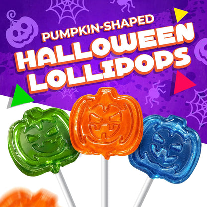 Halloween Candy, Pumpkin Lollipops Individually Wrapped, 90 Cnt, 2 Lb Box