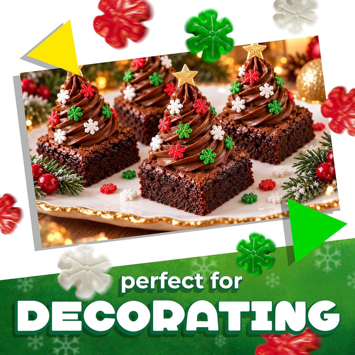 Christmas Sprinkles, Holiday Sprinkles for Baking, 6 Oz Bag