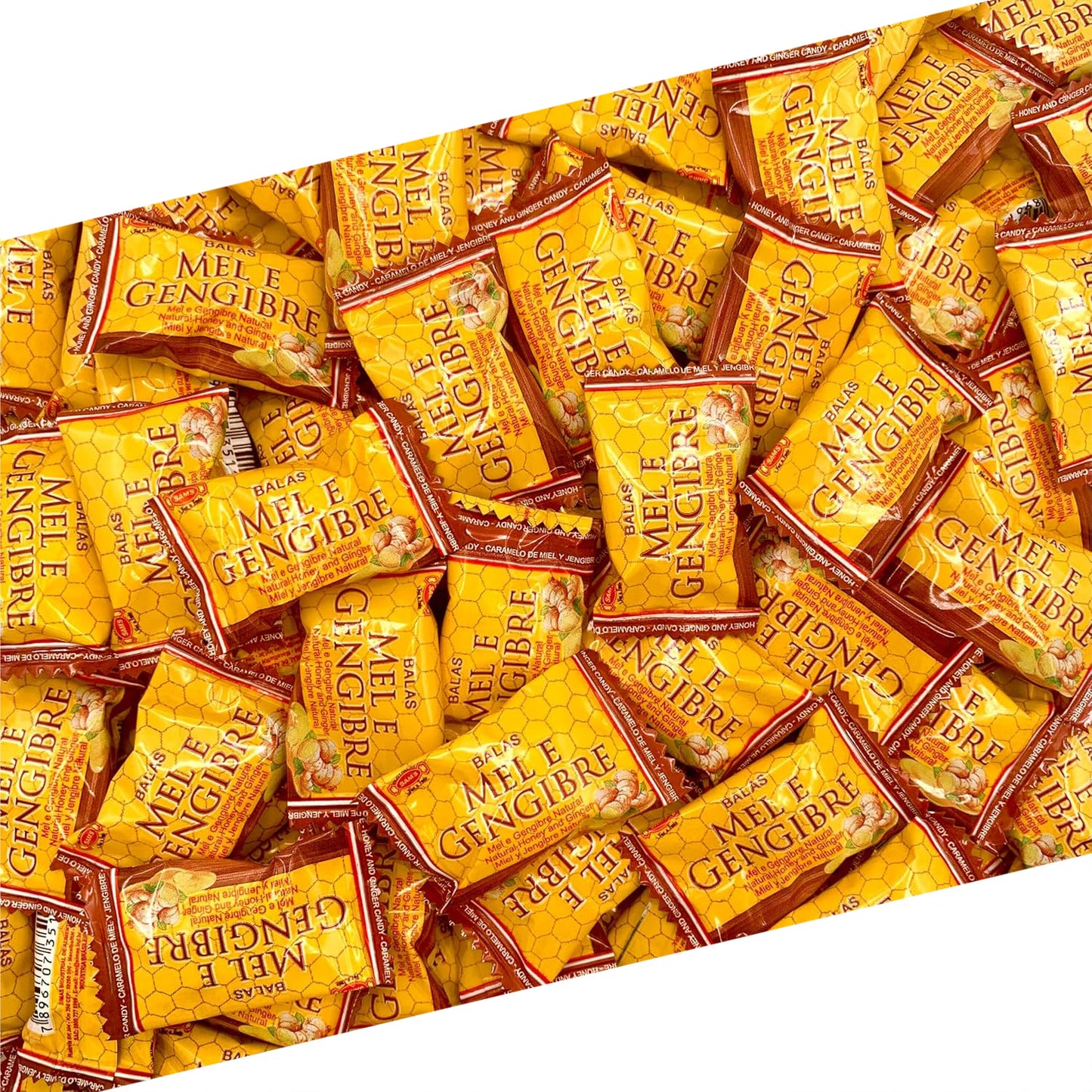 Honey Ginger Hard Candy | 1 Lb Bag - Approx. 100 Count | Old Fashioned Candy Individually Wrapped | Honey & Ginger Candies for Office Bowls, Gifting & Favors