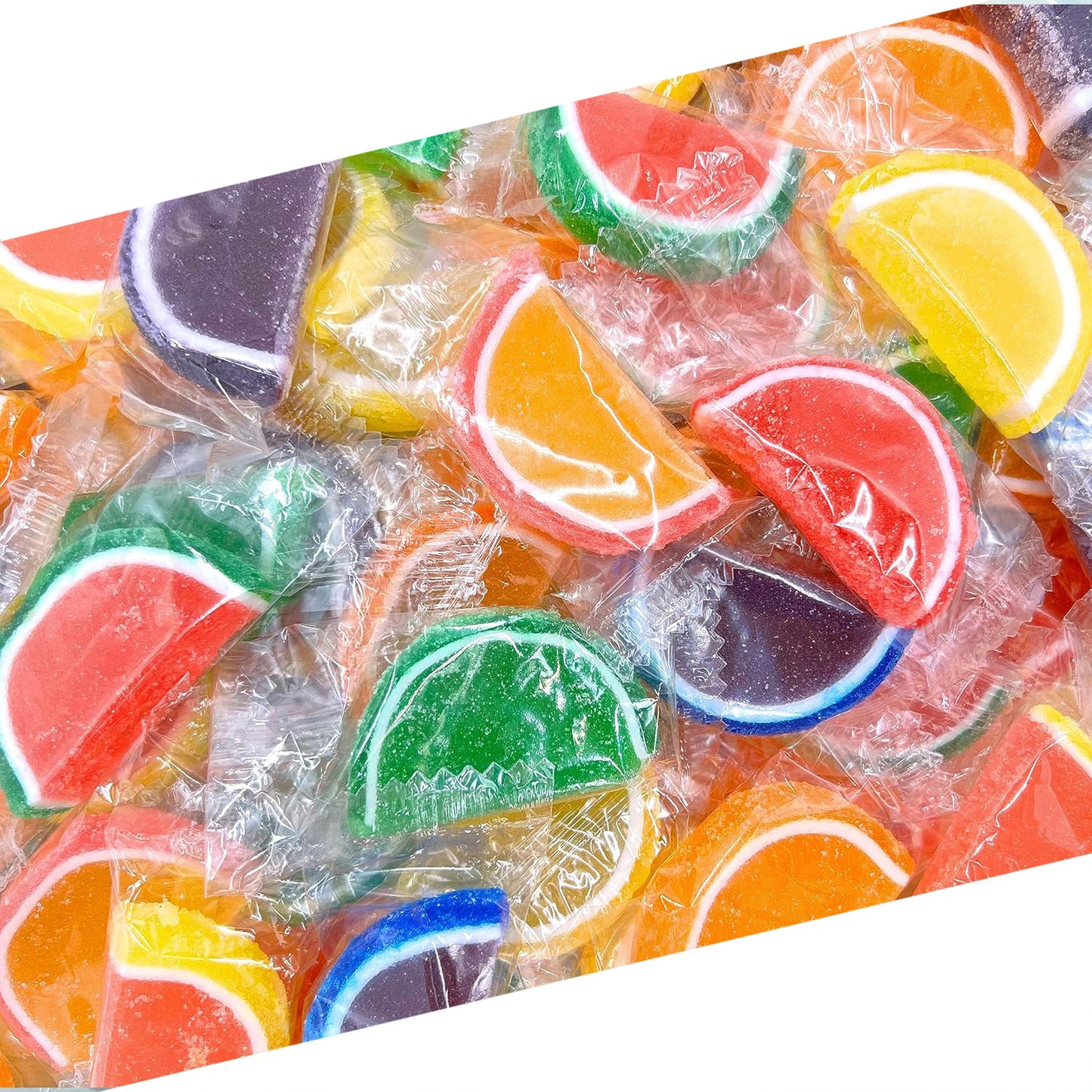 Fruit Slices Jelly Candy | 2.5 Pound Bag - 70 Count | Individually Wrapped Candy | Nostalgic Jelly Slices | Festive Old Fashioned Treat | Assorted Flavors