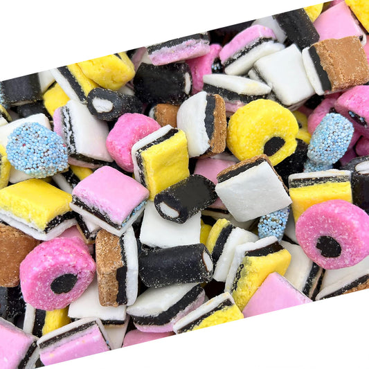 English Licorice Candy | 2 Pound Bag | Allsorts Licorice Mix | Gourmet English Candy Bulk | Old Fashioned Candy for Buffets and Gifting | Mixed Shapes and Textures